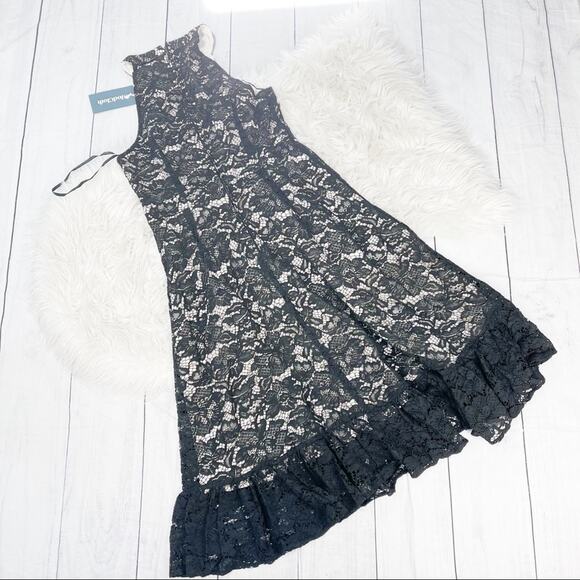 ModCloth A Night Like This Halter Elegant Lace Midi Mermaid Dress SZ 10 NEW - Picture 4 of 6